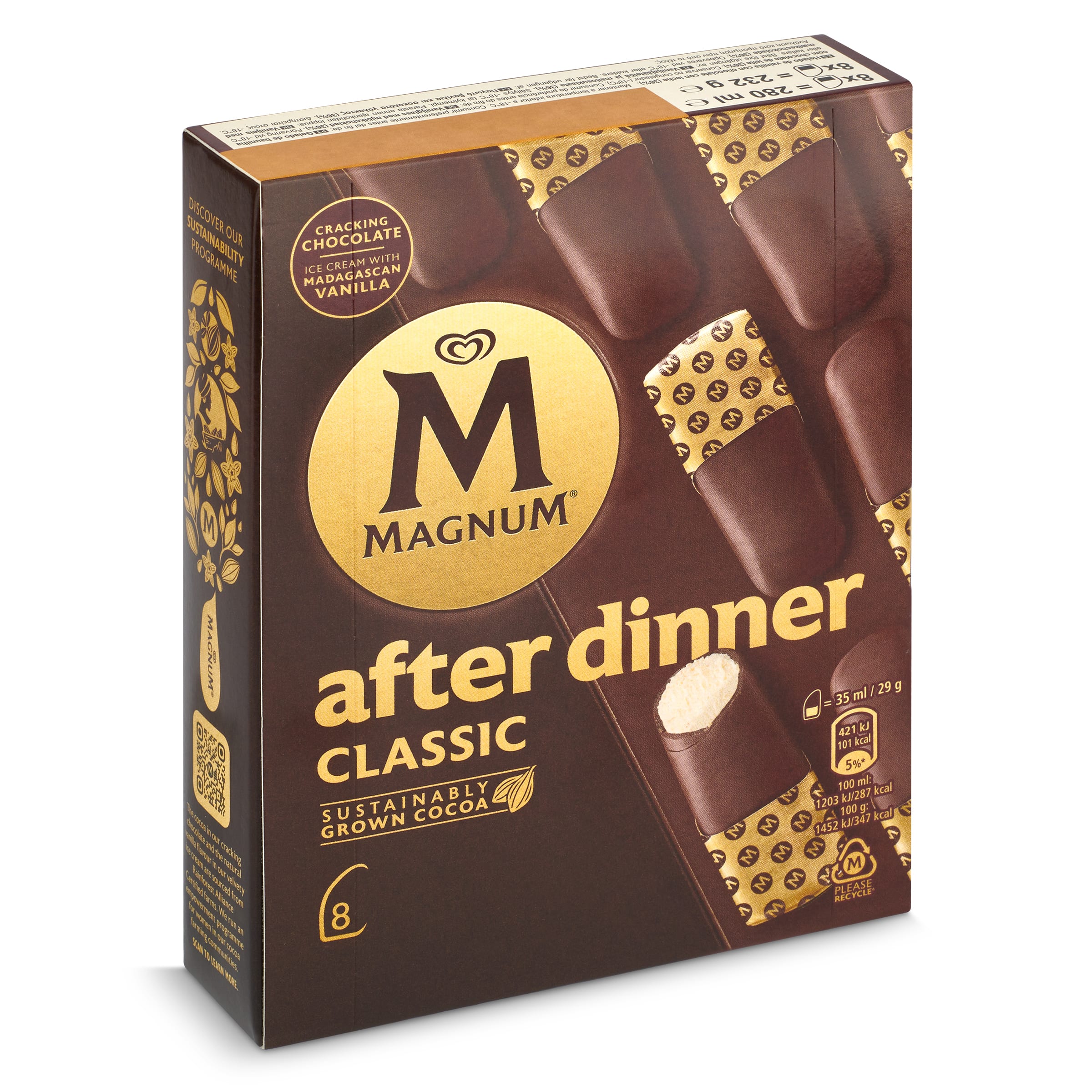 MAGNUM helado bombón after dinner classic caja 10 uds 290 gr