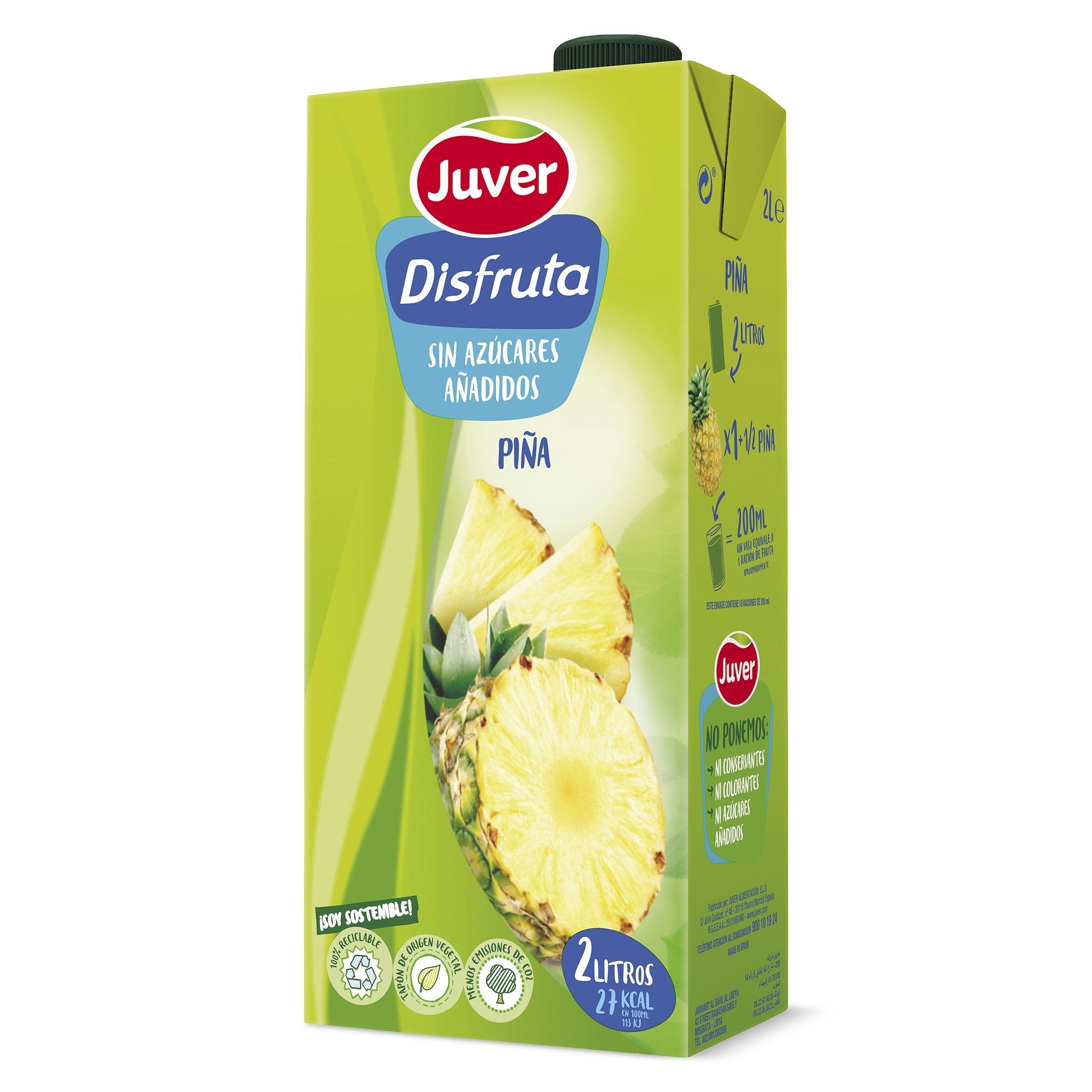 DISFRUTA néctar light piña envase 2 lt