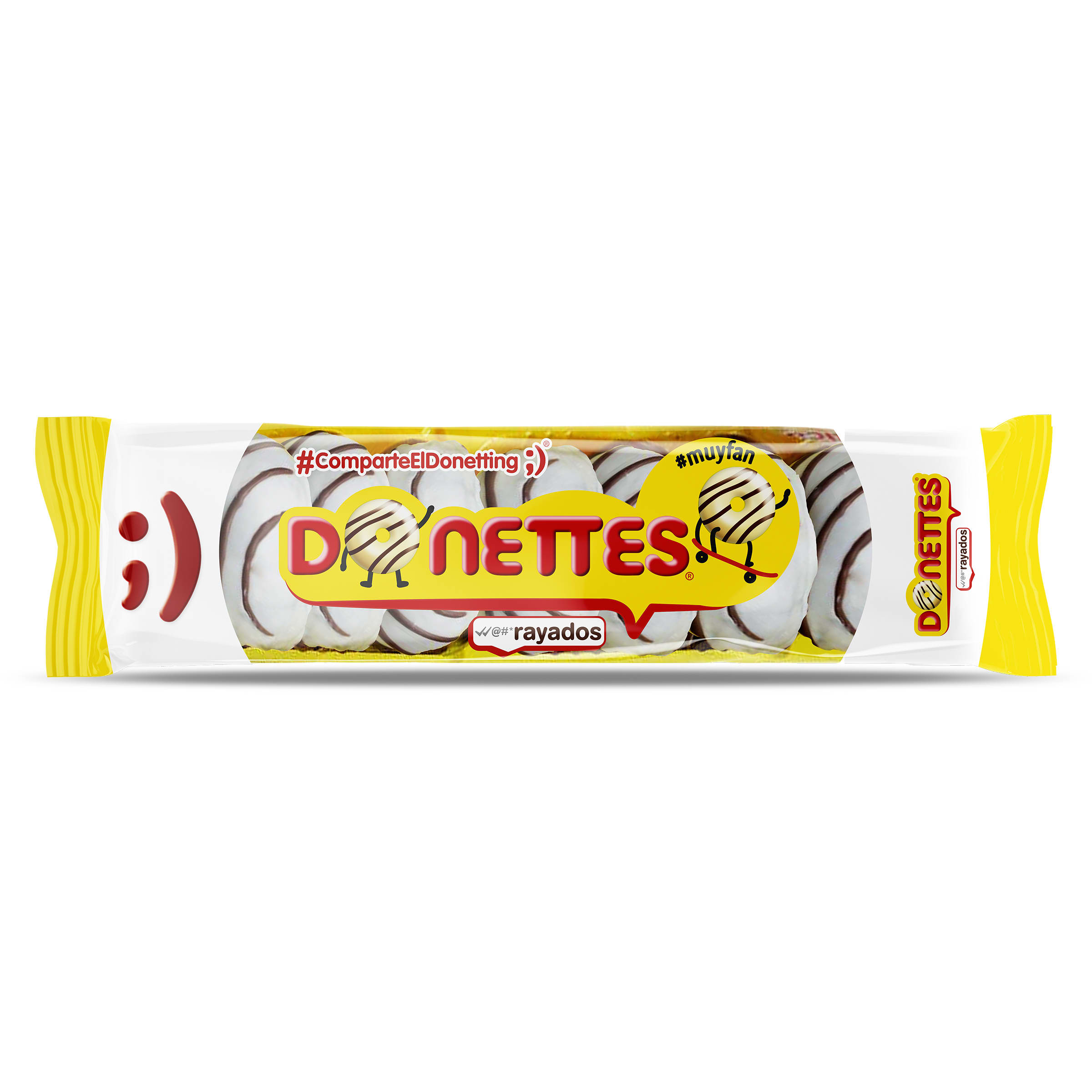 DONETTES rayados estuche 8 + 1 uds 189 gr