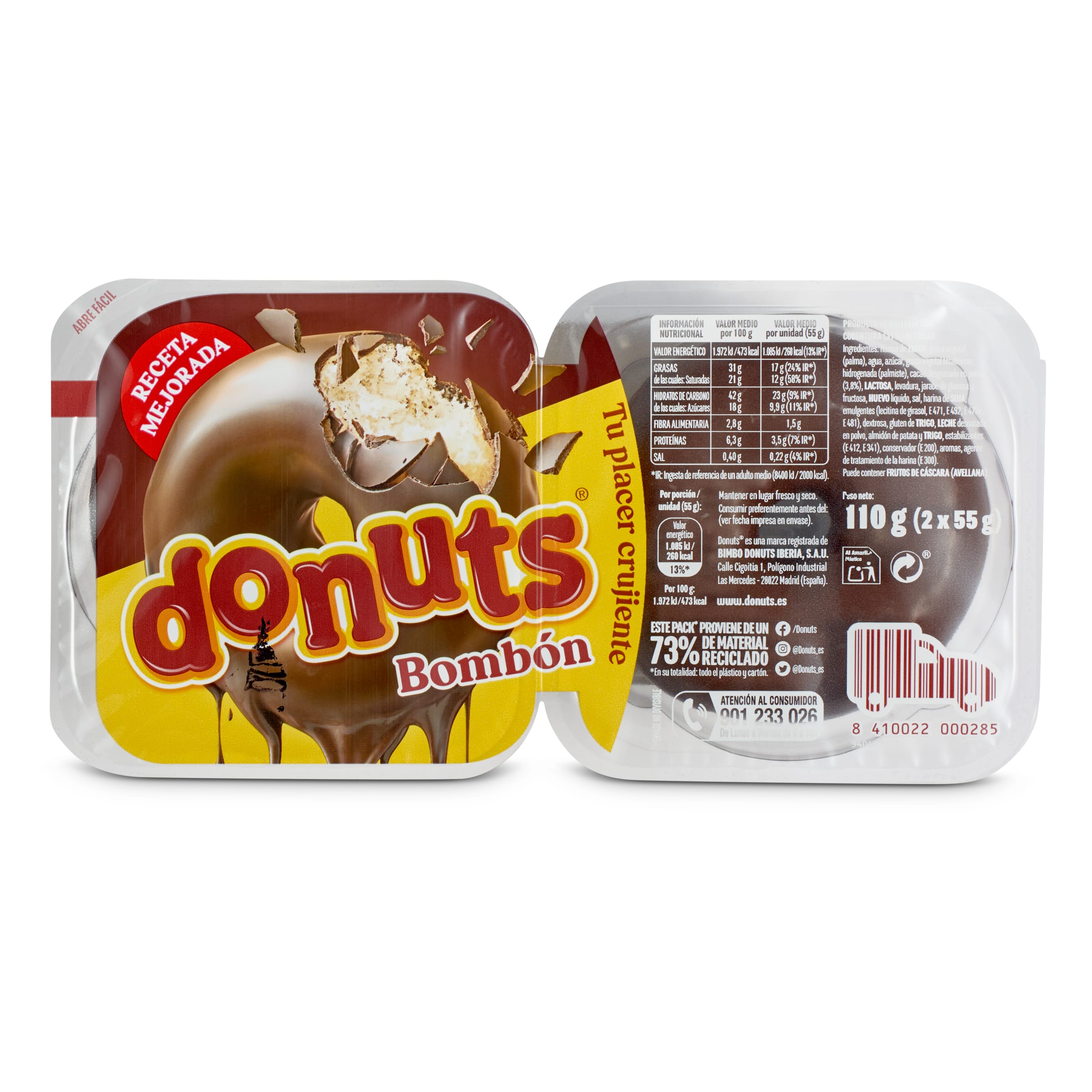 DONUTS bombón estuche 2 uds 110 gr