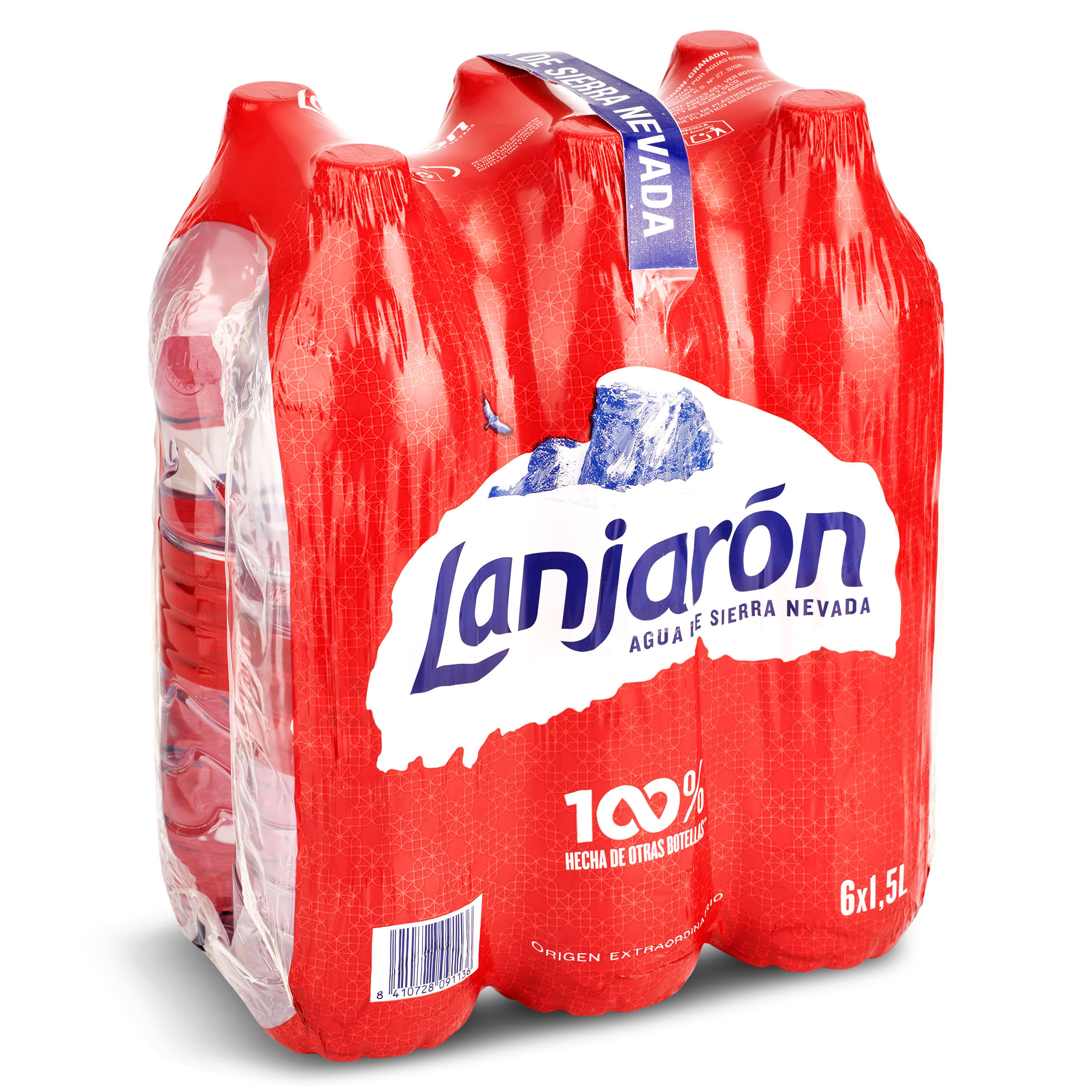 Agua mineral natural Lanjarón pack 6 x 1.5 l