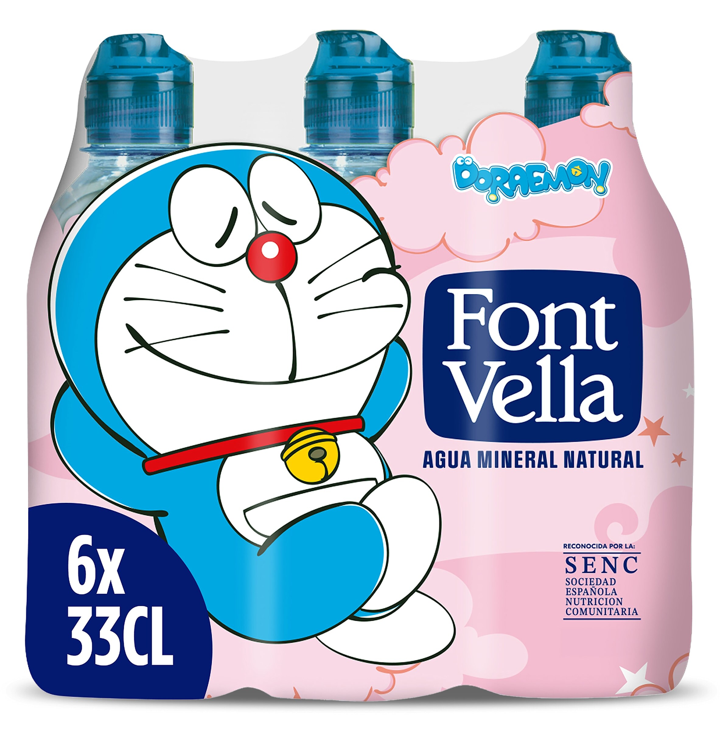 Agua mineral natural tapón sport Font Vella pack 6 x 33 cl