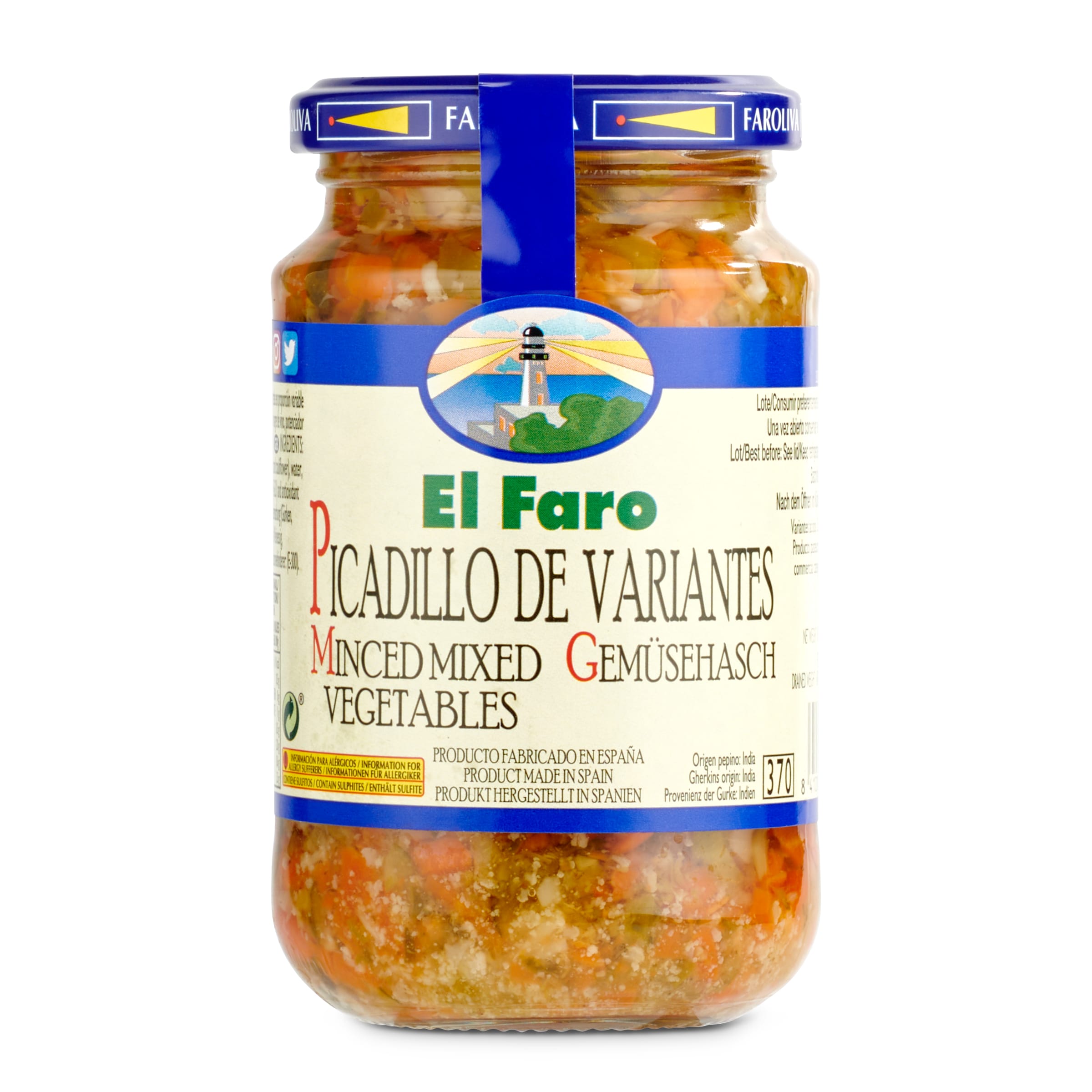 EL FARO picadillo de variantes en vinagre frasco 350 gr