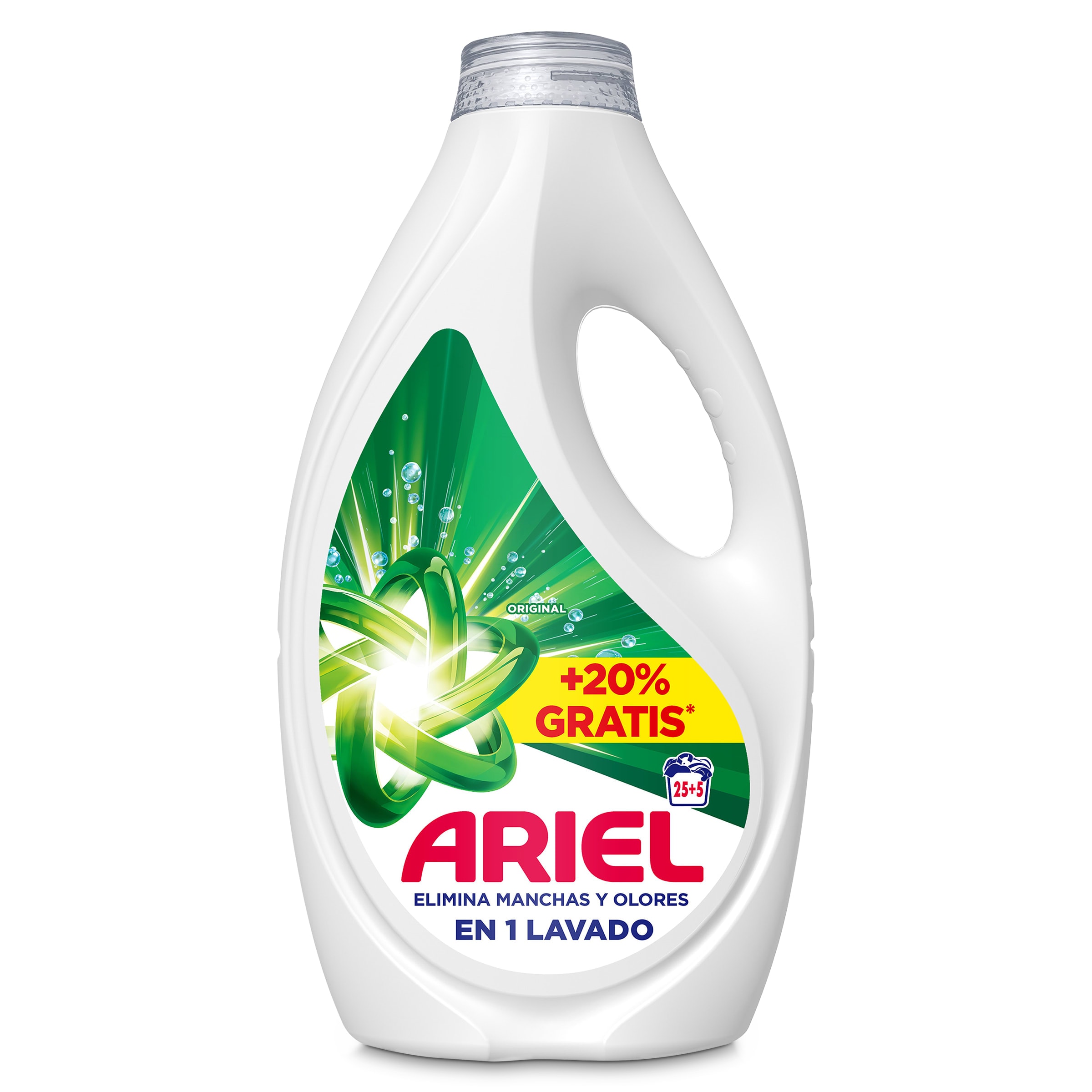 Detergente líquido Ariel botella 25 + 5 L