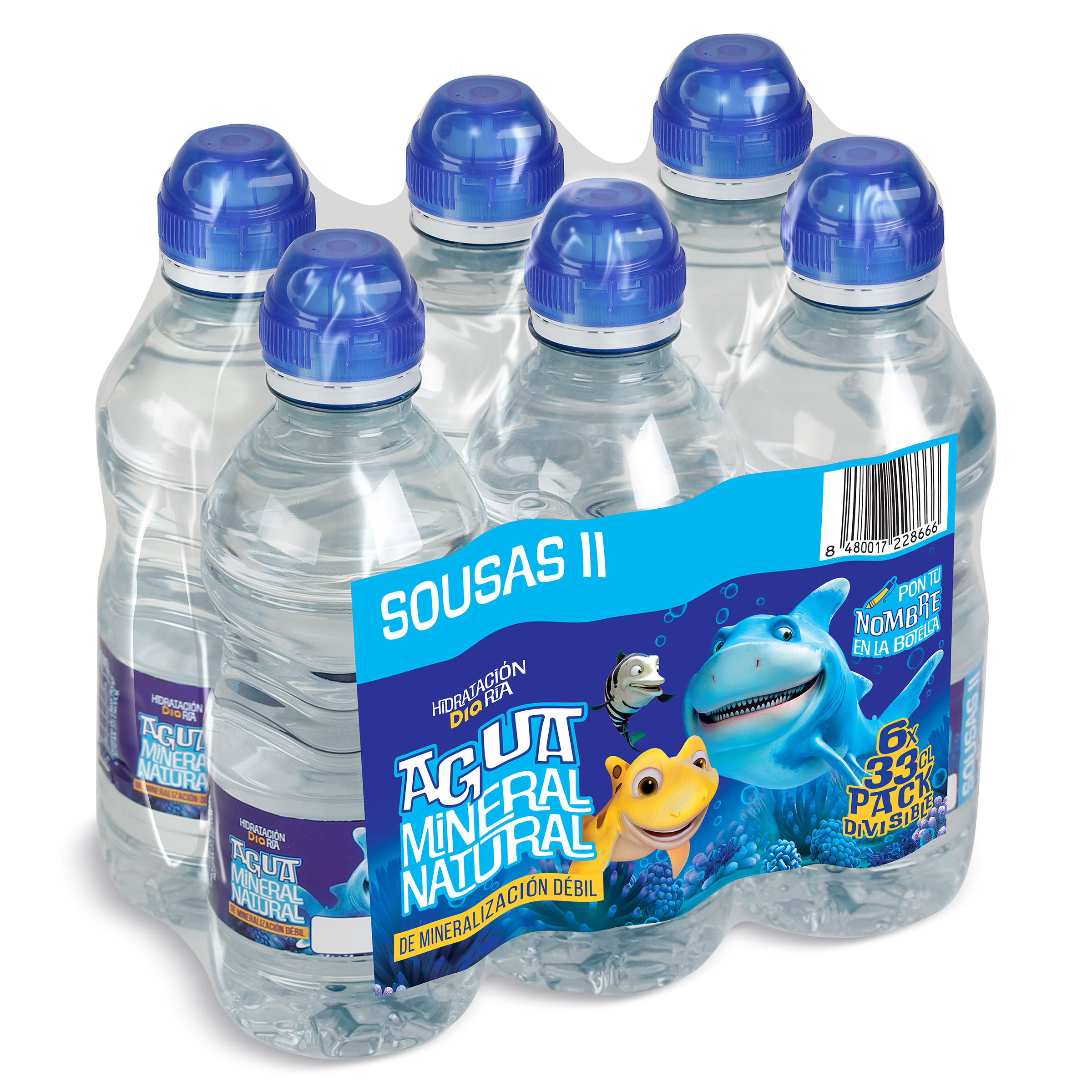 Agua mineral natural Dia pack 6 x 33 cl
