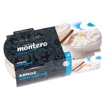 MONTERO arroz con leche pack 2 unidades 70 gr