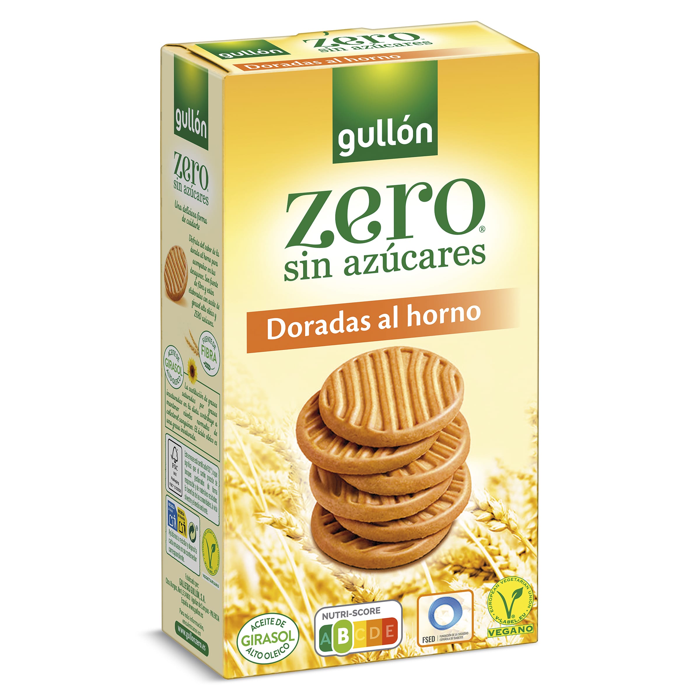 GULLON zero doradas al horno sin azúcar paquete 330 gr