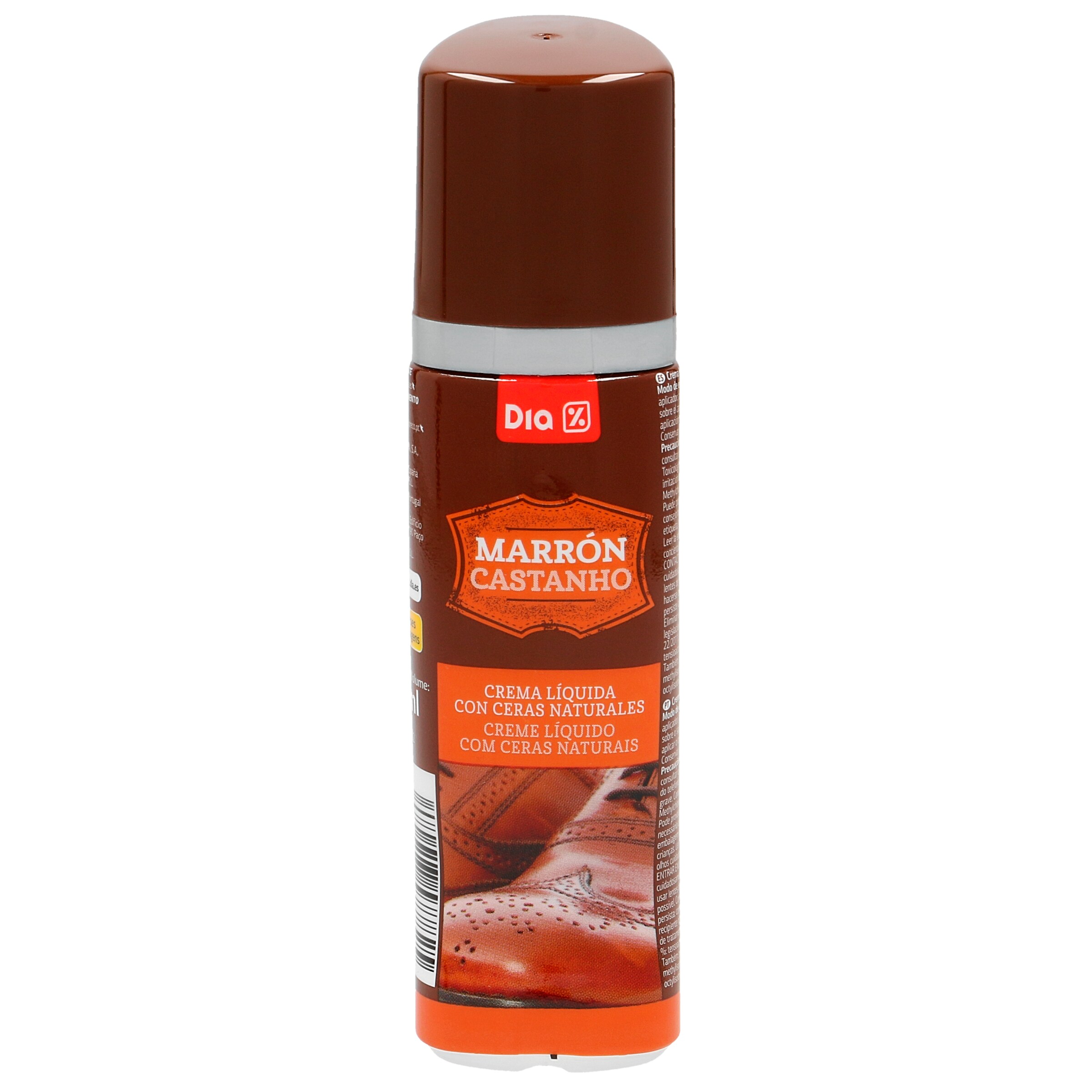 DIA limpiacalzado autoaplizador con esponja color marrón bote 50 ml