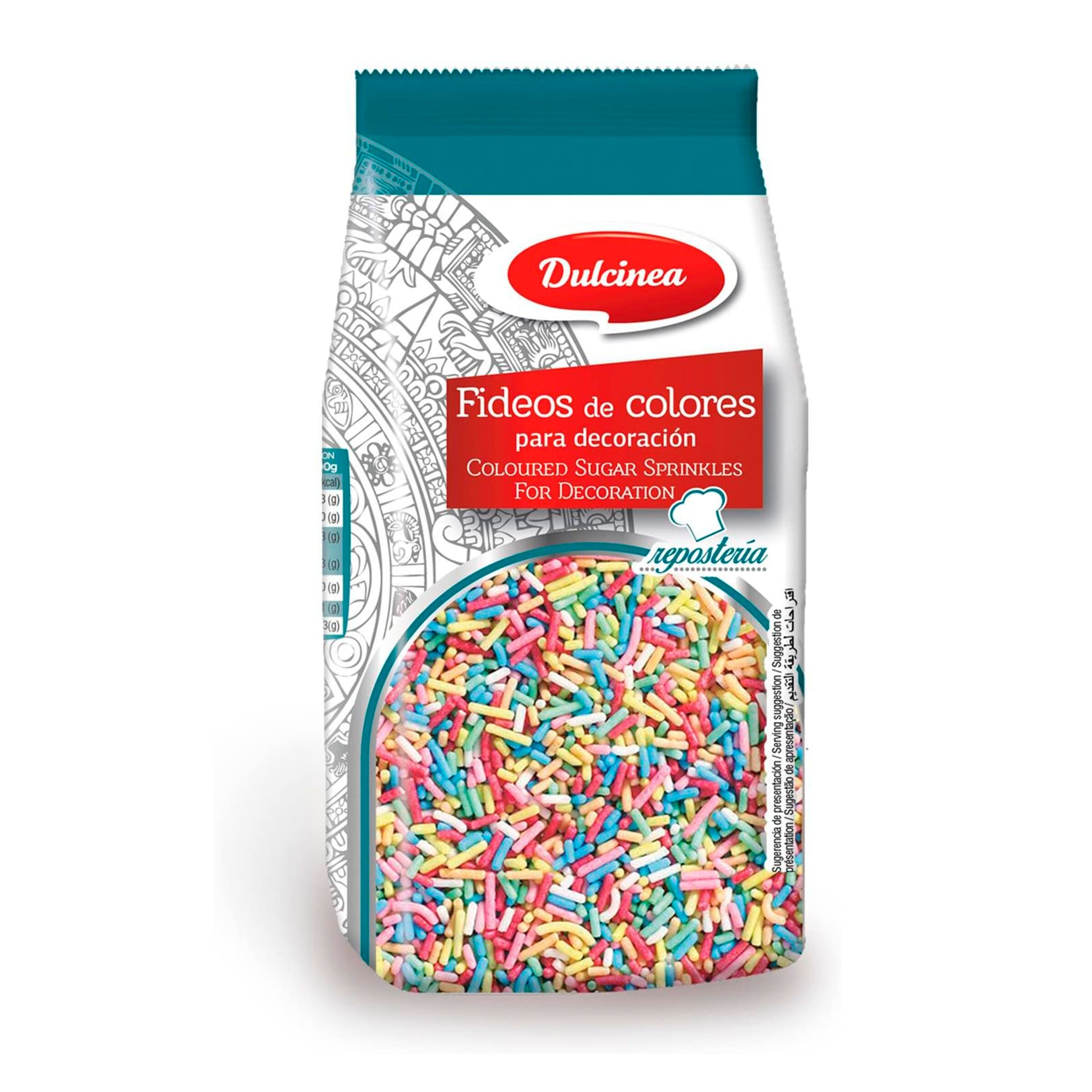 DULCINEA fideos de colores para decorar bolsa 150 gr