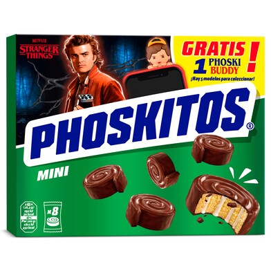 Mini bollitos de cacao rellenos de crema Phoskitos caja 130 g-0 Mini bollitos de cacao rellenos de crema Phoskitos caja 130 g-0