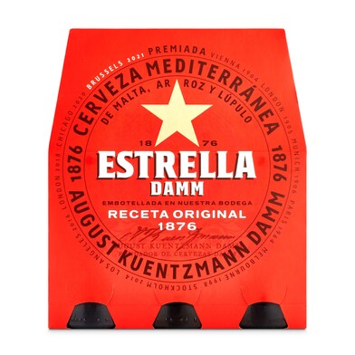 Cerveza Estrella damm botella 6 x 25 cl-0