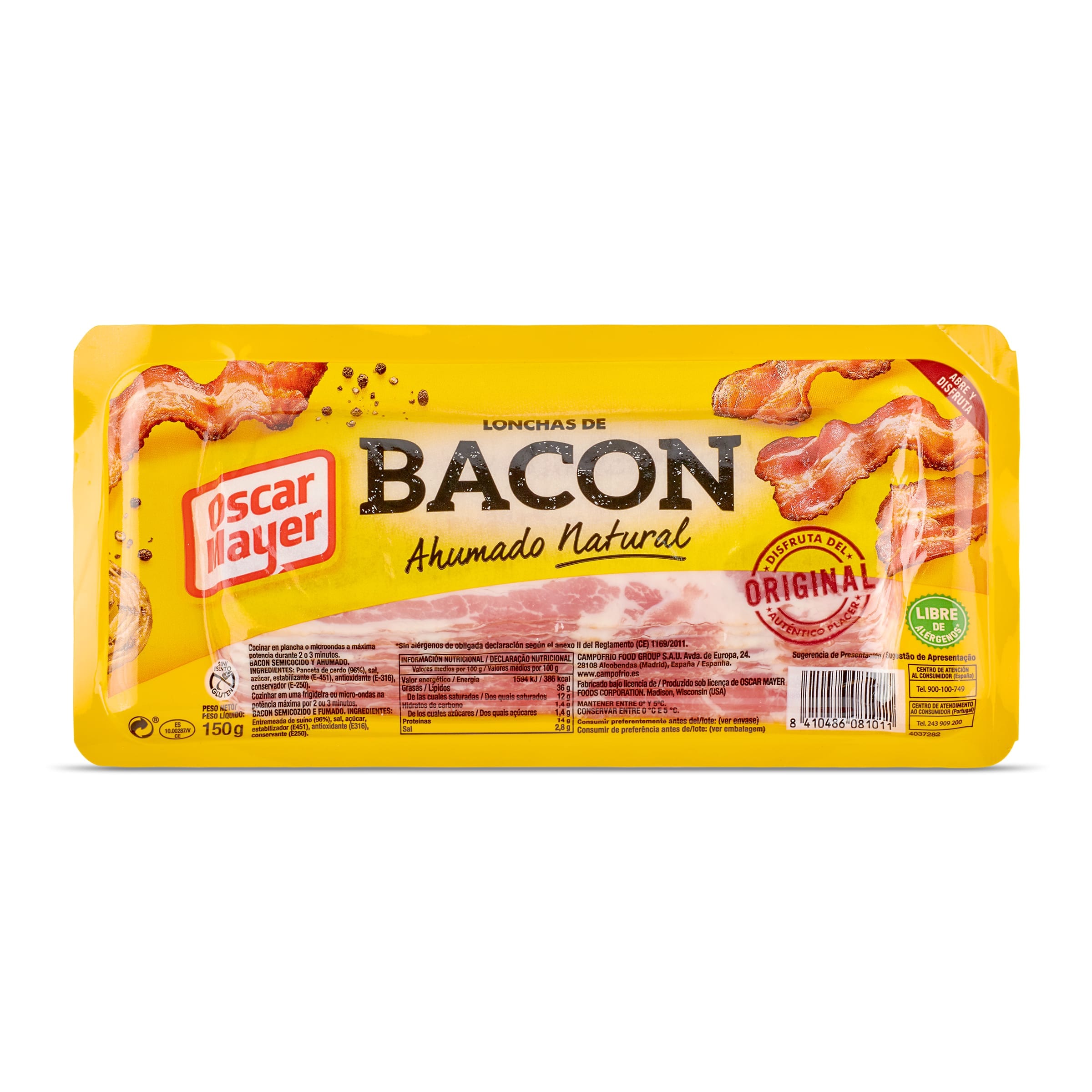 OSCAR MAYER bacon en lonchas envase 150 gr