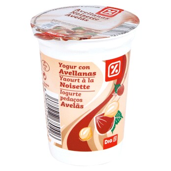DIA yogur con avellanas vaso 200 gr