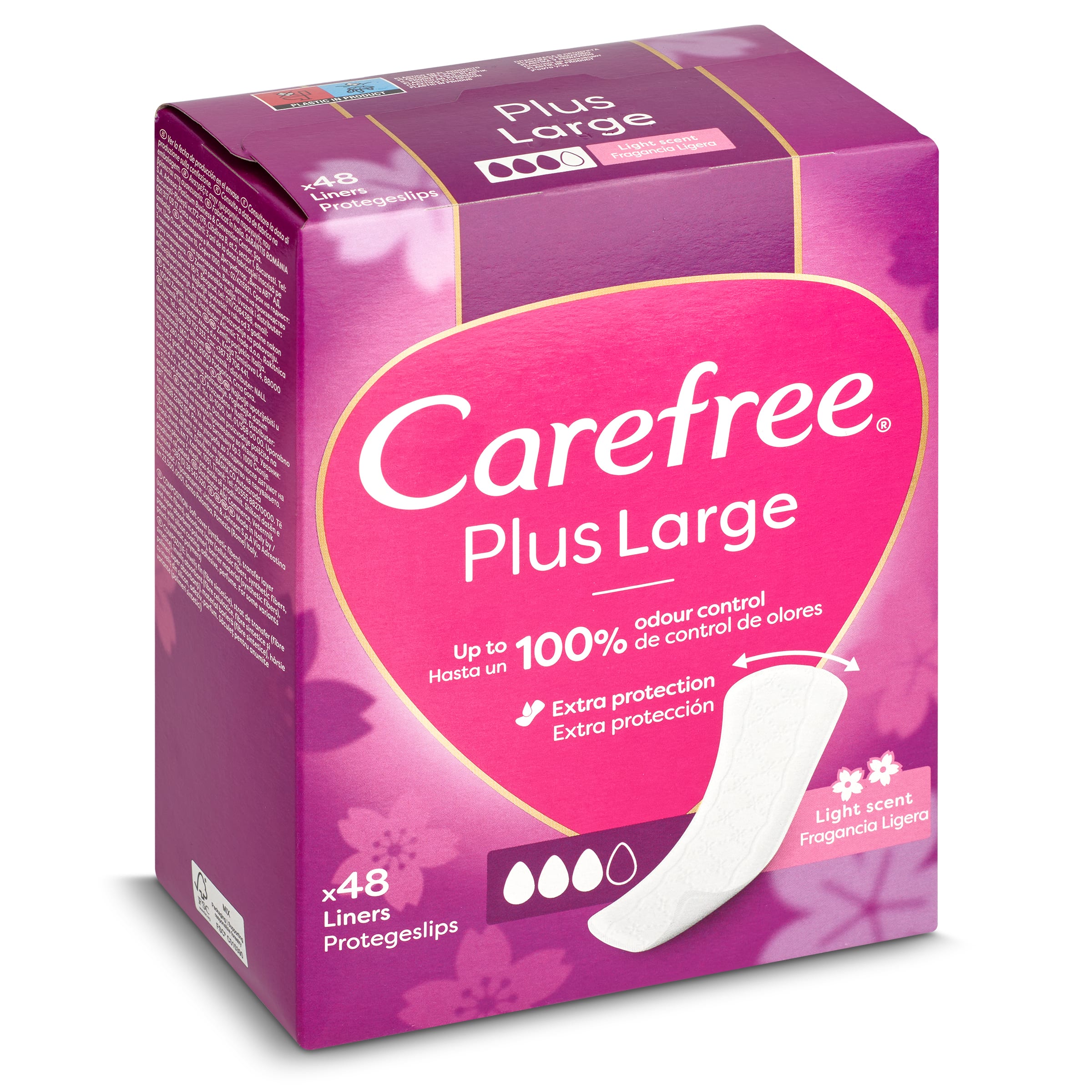 CAREFREE protegeslips maxi paquete 48 ud