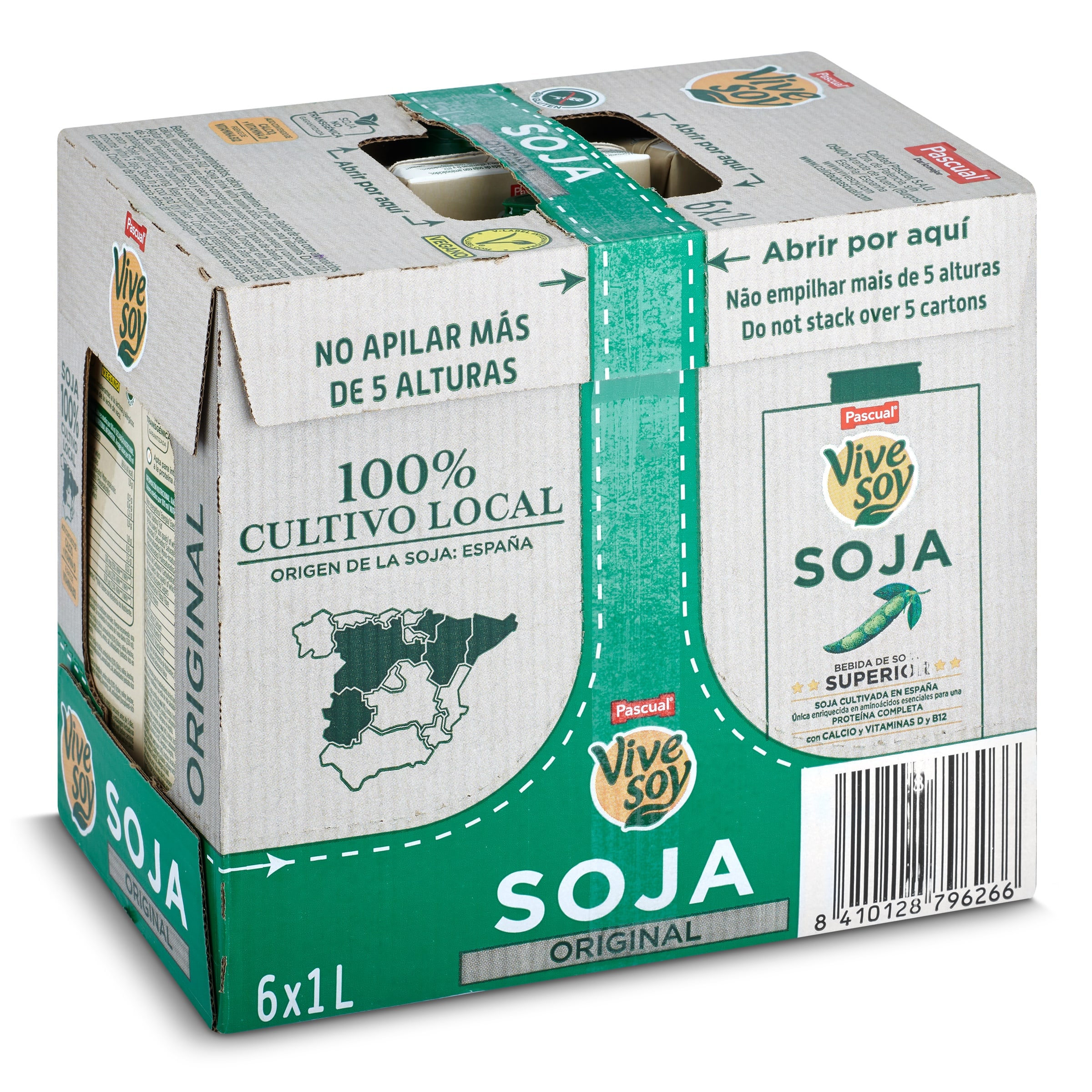 Bebida de soja Pascual Vivesoy pack 6 x 1 l