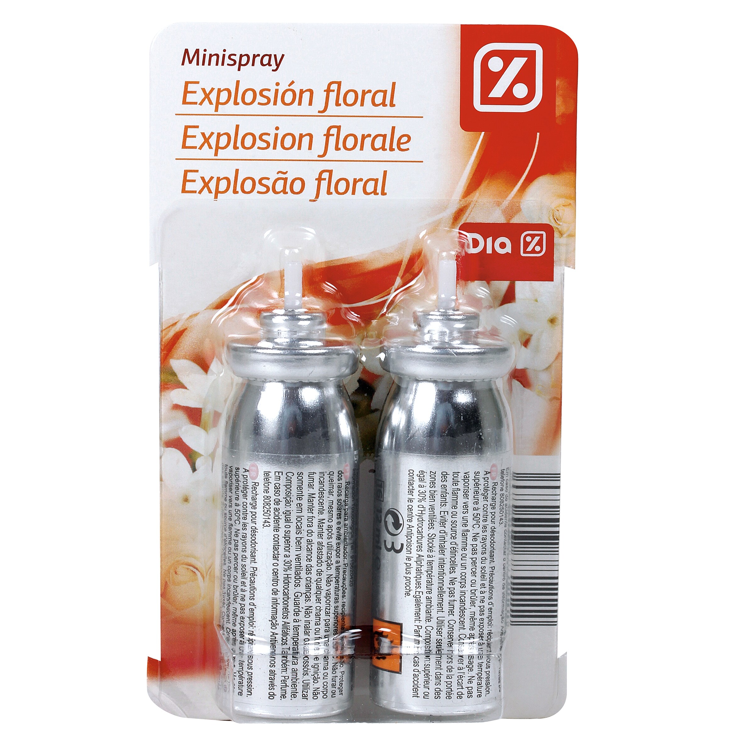 DIA ambientador mini spray aroma explosión floral recambio 2 uds