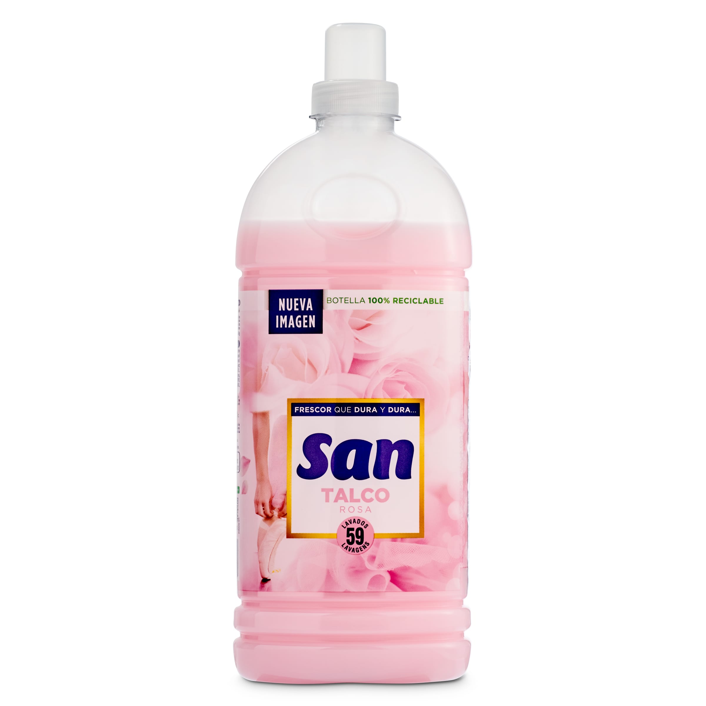 SAN suavizante concentrado talco rosa botella 59 lv