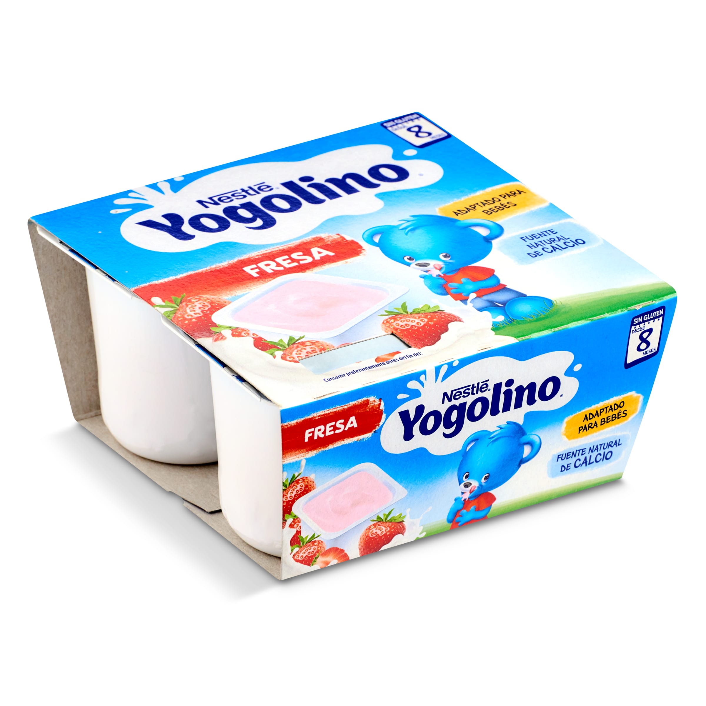 NESTLE postre lacteo fresa tarrina 4x100 gr