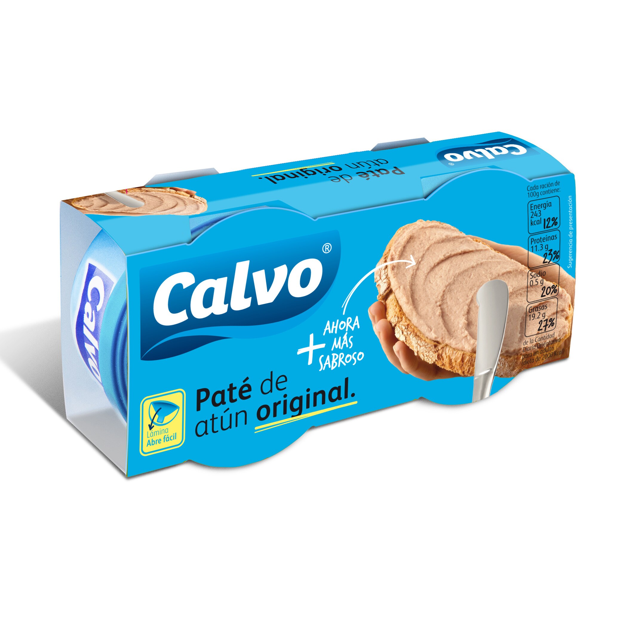 CALVO pate atun claro pack 2 latas 165 gr