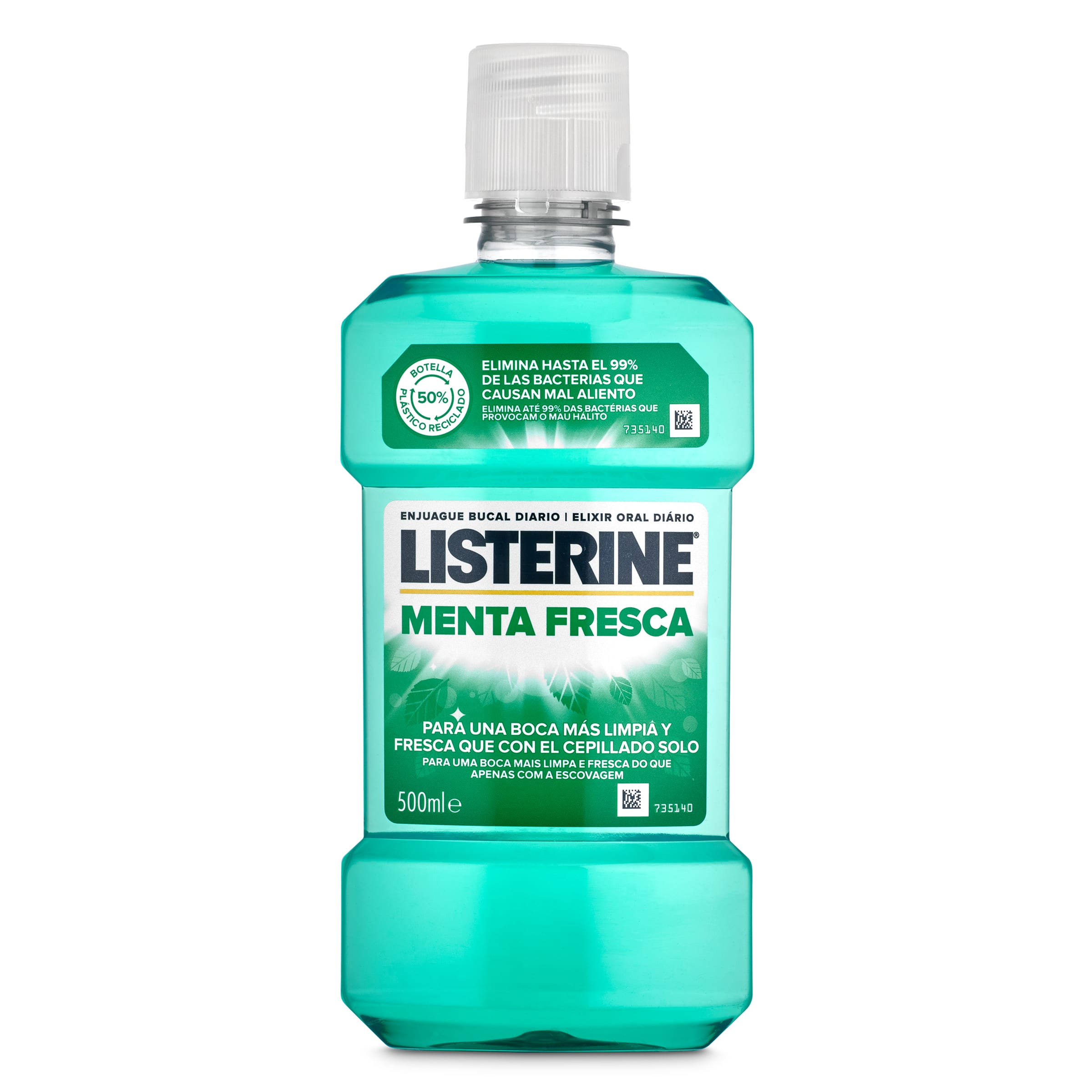 LISTERINE enjuague bucal menta fresca botella 500 ml